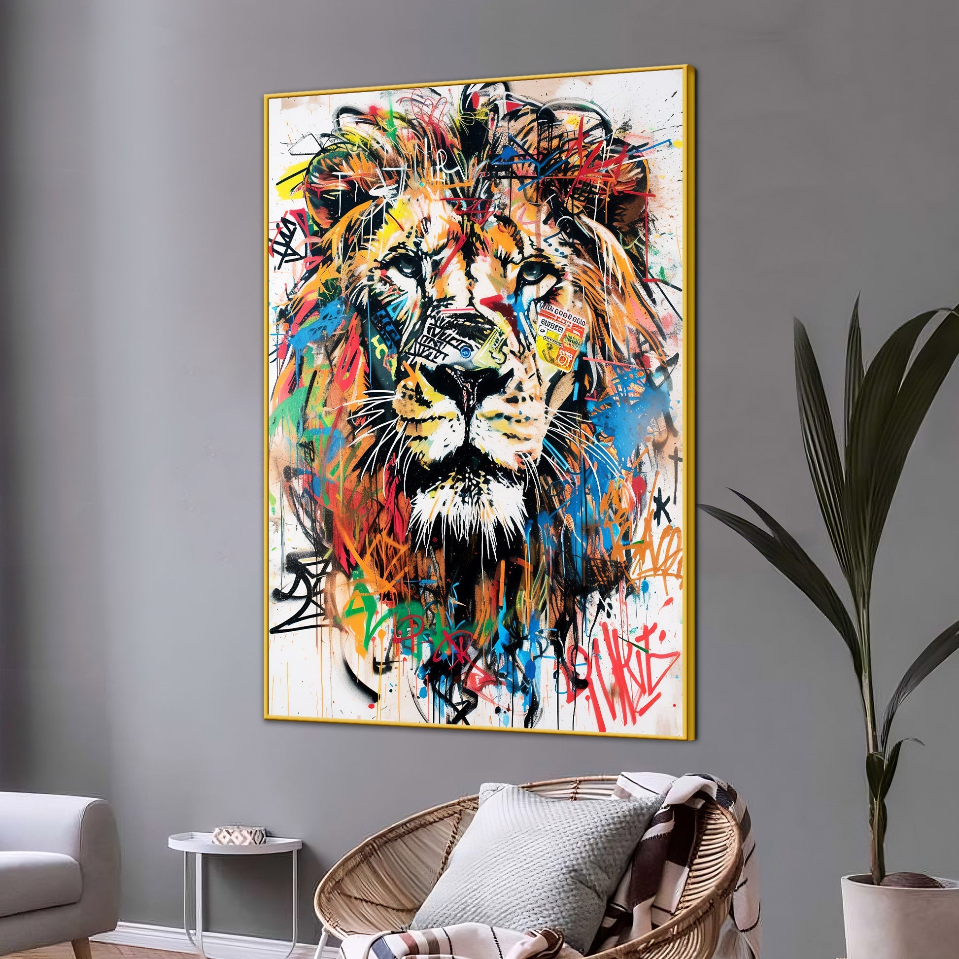 The Factors Of Majestic Lion Cotton Canvas Wall Painting