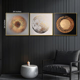 The Stars Of Galaxy Framed Crystal Glass Painting Set Of 3