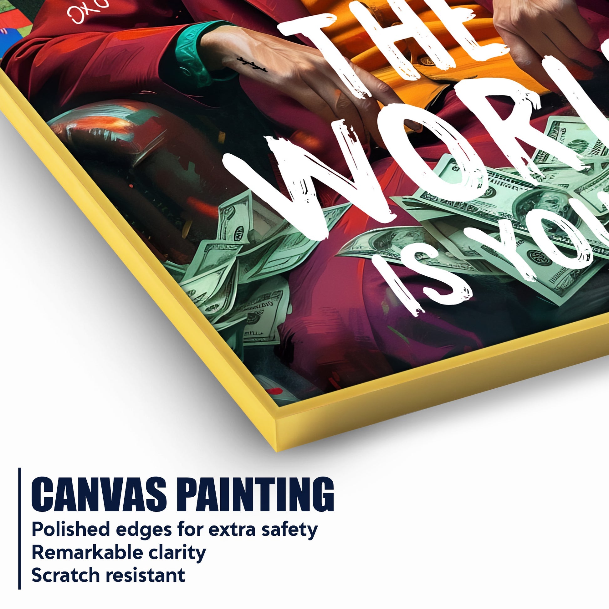 The World is Your Jocker Graffiti Cotton Canvas Wall Painting