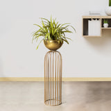 Urban Zen Golden Finish - Medium Size Planter