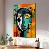 Vibrant Face Gen-Z Vivid Gaze Cotton Canvas Wall Painting