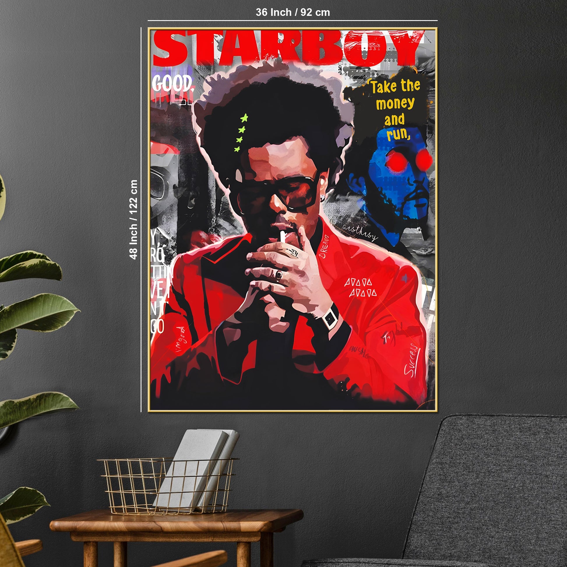 Weeknd The Star Boy Pop Art Cotton Canvas Wall Painting