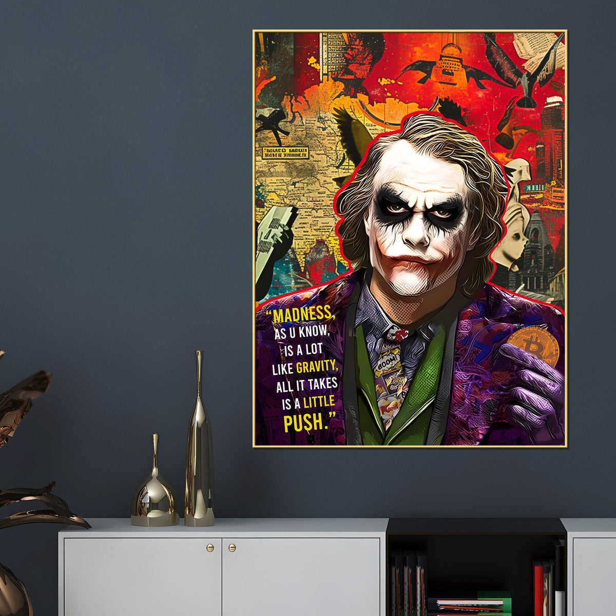 Why So Serious Joker Pop Art Cotton Canvas Wall Painting