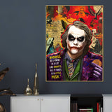 Why So Serious Joker Pop Art Cotton Canvas Wall Painting