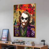 Why So Serious Joker Pop Art Cotton Canvas Wall Painting